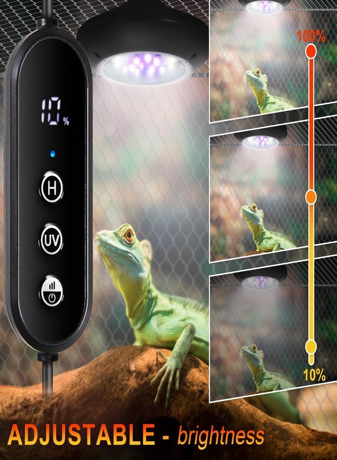 REPTITRIP LED UVB Light for Reptiles, 8W UVA UVB Lamp - Timer Switch, Adjustable Brightness, Ferguson Zones 1-4, Energy-Efficient, UVI Lamp for Bearded Dragons, Chameleon, Lizard, Snake, Non-Heating Equipment - Image 3